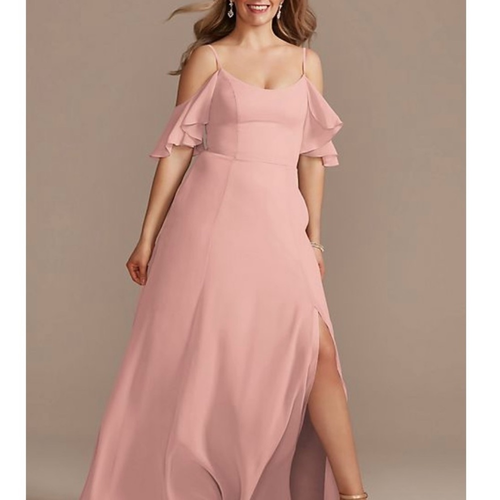 David’s Bridal Ballet Pink Bridesmaid Dress